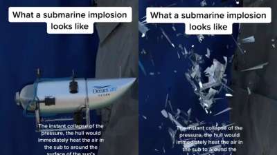 The viral video that shows what happened to the Titan submarine - Rifnote