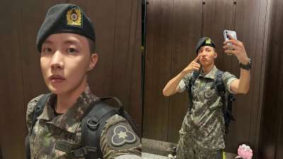 BTS: J-Hope smiles, makes heart gesture in military uniform