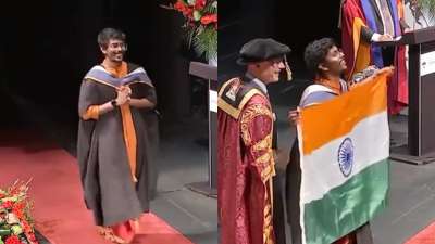 Opan Swkxi Xxx Video - Indian student flaunting national flag at his graduation is winning hearts  on internet | Trending News â€“ India TV