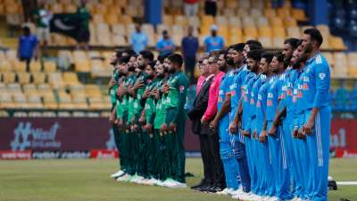 India were asked to bat first by Pakistan as Babar Azam won the toss in a rain-interrupted game at Colombo's R Premadasa Stadium. The match was intervened by rain several times but the Indian openers got the Men in Blue off to a good start.
