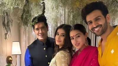 Ganesh Chaturthi 2023: Sara Ali Khan visits Kartik Aaryan's house