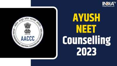 AYUSH NEET UG Counselling 2023 Round 3 registration from October