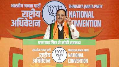 We fulfilled Ram Temple promise JP Nadda jai shri ramBJP national  convention Delhi pm modi Council 2024 lok sabha polls – India TV