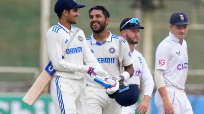 Dhruv Jurel and Shubman Gill forged an unbeaten 72-run stand much to the delight of the Indian fans. They joined hands when India had Ravindra Jadeja and Sarfaraz Khan off consecutive deliveries. They soaked in all the pressure at the start and rotated the strike making sure team India gets over the line.