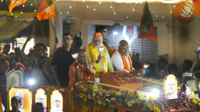 Prime Minister Narendra Modi held a roadshow in Ayodhya.