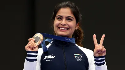 Manu Bhaker became the first Indian athlete with two medals in a single Games since Independence. She won bronze in the 10m air pistol individual and mixed event
