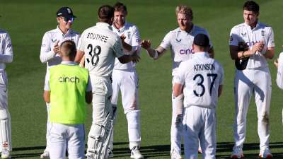 The England men's cricket team led by Ben Stokes gave a guard of honour to Tim Southee on day one of the ongoing third Test between New Zealand and the Three Lions at Seddon Park in Hamilton.