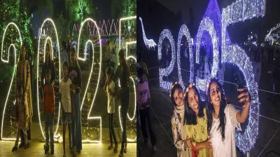 People visit their favourite destinations to make the beginning of New Year 2025 memorable.