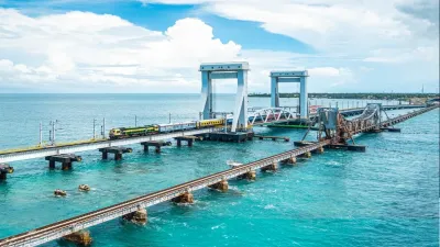 The New Pamban Bridge is set to replace the 105-year-old Pamban Bridge to connect the Indian mainland to Rameshwaram in Tamil Nadu.