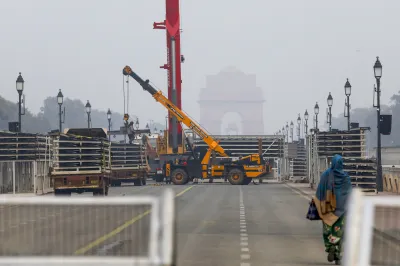 Preparations are underway for the upcoming Republic Day parade in New Delhi