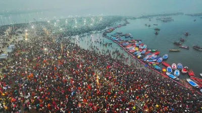 The grand Mahakumbh 2025 began with an overwhelming display of faith, devotion, and spiritual unity on Monday. It created a spectacle reminiscent of the spiritual grandeur witnessed once in 144 years. 