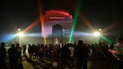 Chief Electoral Officer, Delhi organises a stunnin Projection Mapping Show at India Gate for voter awareness and participation in upcoming Delhi elections.