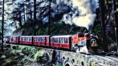 Himalayan Queen: The Kalka-Shimla toy train, a UNESCO World Heritage, travels through picturesque hills and valleys, offering a charming ride through the Himalayan foothills.