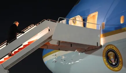 Donald Trump, Air Force One,  World Economic Forum, Davos