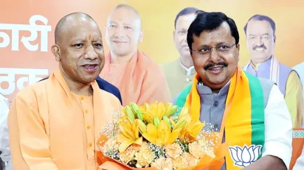 BJP national president Nitin Nabin with Uttar Pradesh Chief
