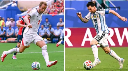 Harry Kane (left) and Lionel Messi (right)