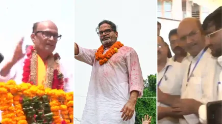 From left to right: BJP's Satish Govindbhai Patel, Jan
