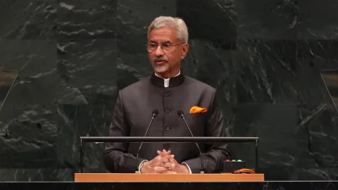 Jaishankar addressed the United Nations General Assembly,
