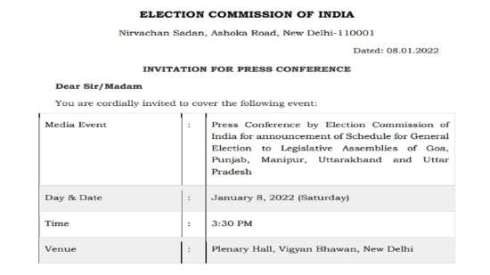 Assembly Election 2022: ECI to announce poll schedule for 5 states ...