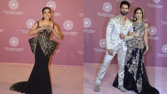India Tv - Rashmika Mandanna, Shahid Kapoor, Mira Rajput arrive