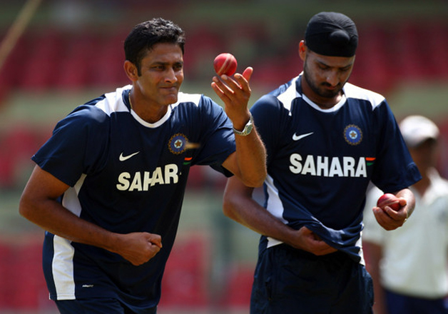 Anil Kumble and Harbhajan Singh