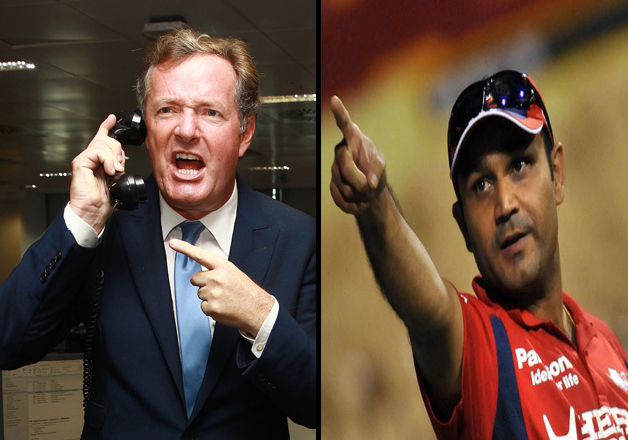 Piers Morgan challenges Sehwag on Twitter, gets outclassed