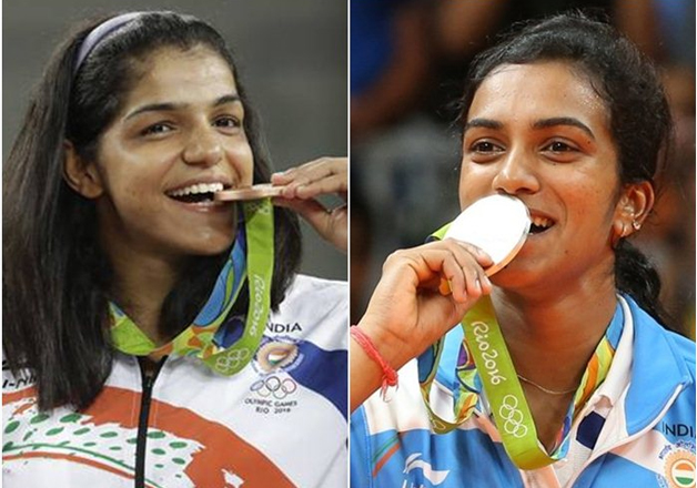 Sakshi Malik and PV Sindhu