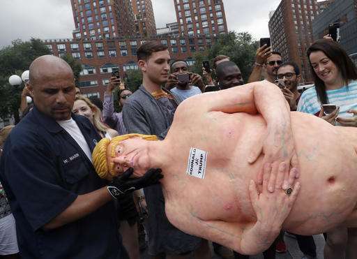 India Tv - Donald Trump's naked statue India Tv - Donald Trump's naked statue