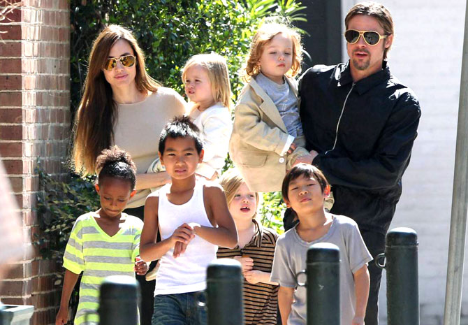 Image result for brad pitt angelina jolie kids