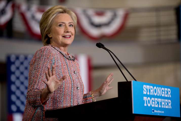 Hillary Clinton speaks at a rally in Greensboro, North