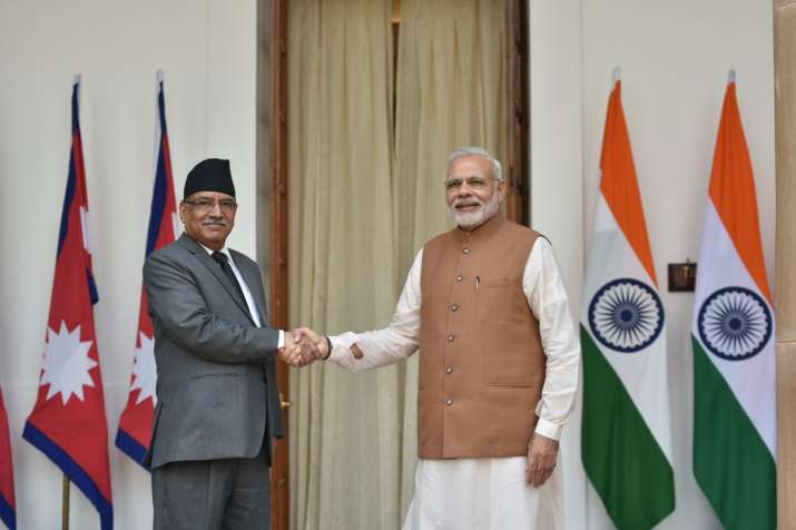 PM Narendra Modi meeting with Pushpa Kamal Dahal