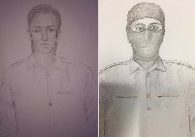 police release sketch of masked men spotted in Uran