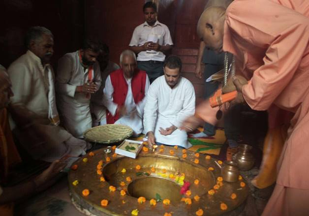 Image result for rahul doing puja