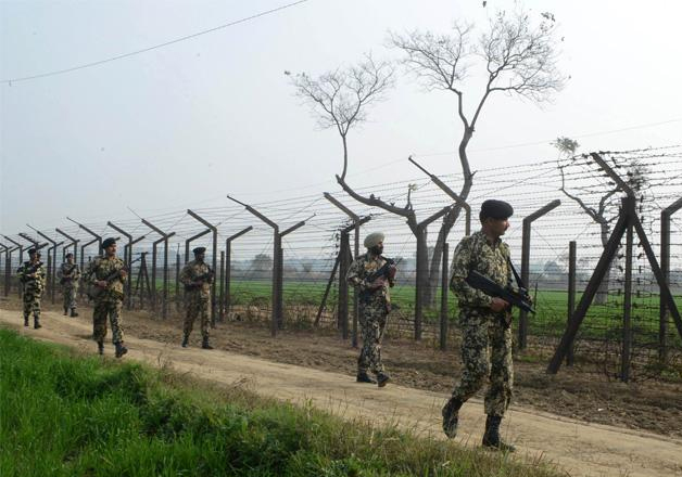 File pic - Jawans during foot patrol at Indo-Pak border