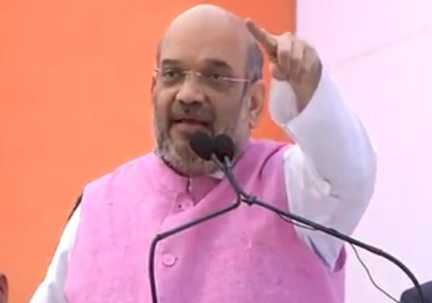 BJP president Amit Shah addresses a rally in Uttarakhand