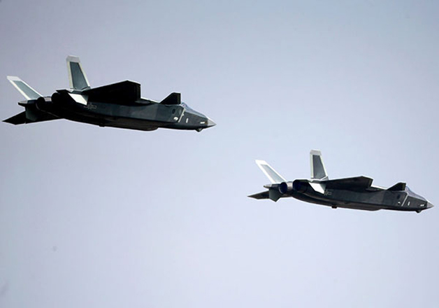 The latest J-20 stealth fighter jet during a demonstration