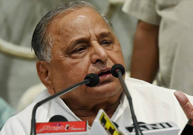 File pic - SP supremo Mulayam Singh Yadav speaks to media