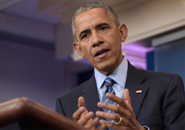 Obama speaks during a news conference on Friday in the