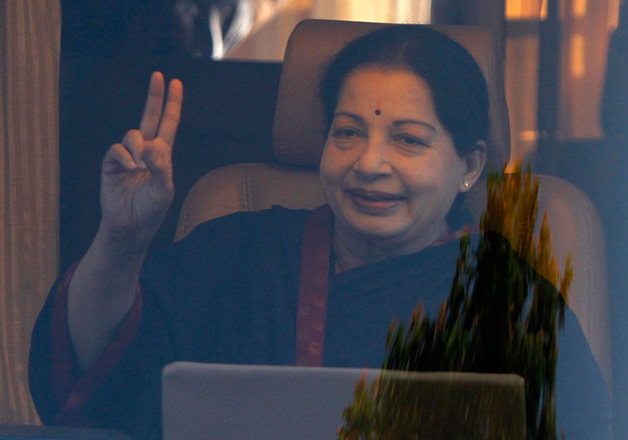 File pic of TN CM Jayalalithaa who passed away on Dec 5