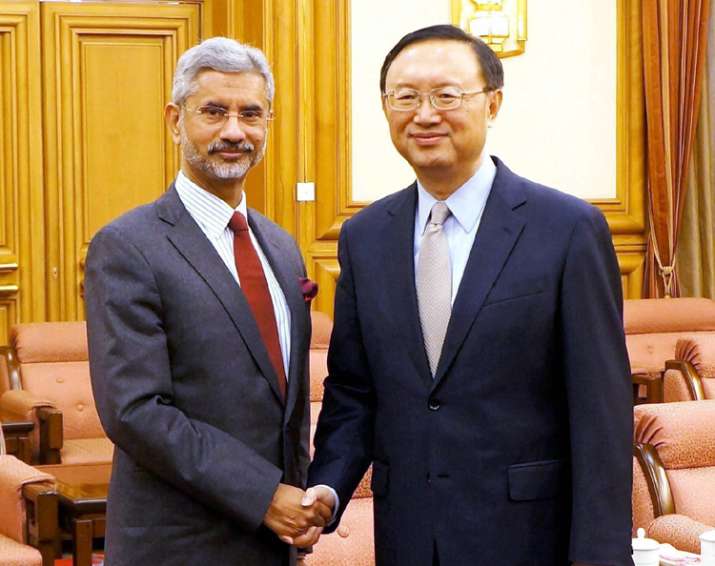 Jaishankar with Chinese State Councillor Yang Jiechi in
