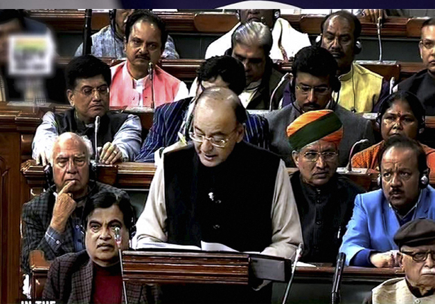 Arun Jaitley tabling the Union Budget for 2017-18 in the