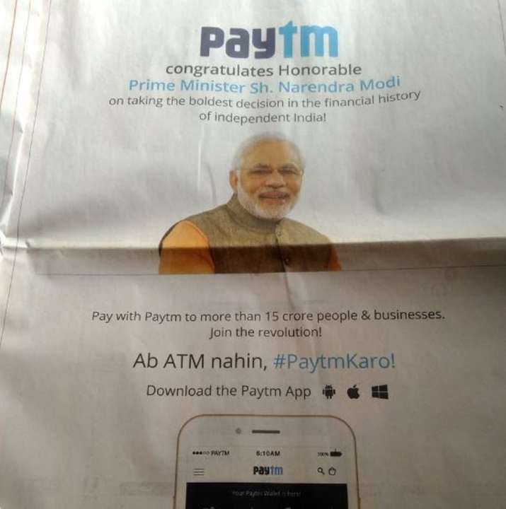 Centre slaps notices on RJio, Paytm for using PM Modi’s