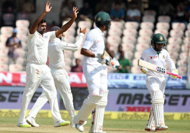 Ind vs Ban, 1st Test: Jadeja, Ashwin guide India to strong