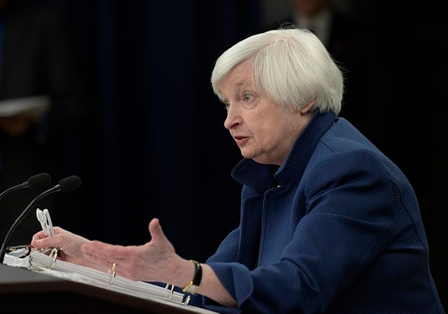 Federal Reserve Chair Janet Yellen speaks during a news