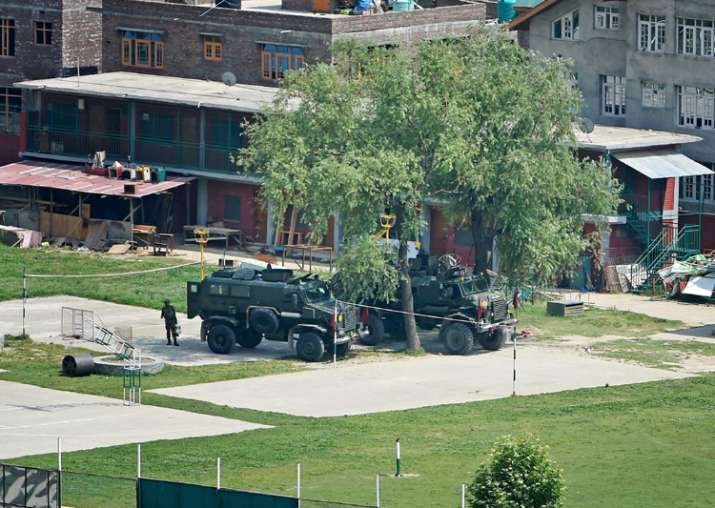 Srinagar: Bullet proof vehicles stationed in the premises