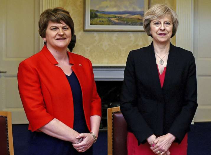 Arlene Foster, leader of emocratic Unionist Party, with