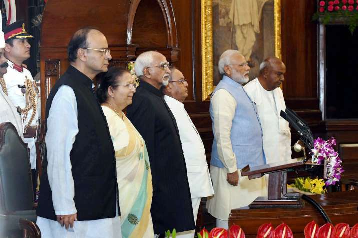 PM Narendra Modi and President Mukherjee at the launch of