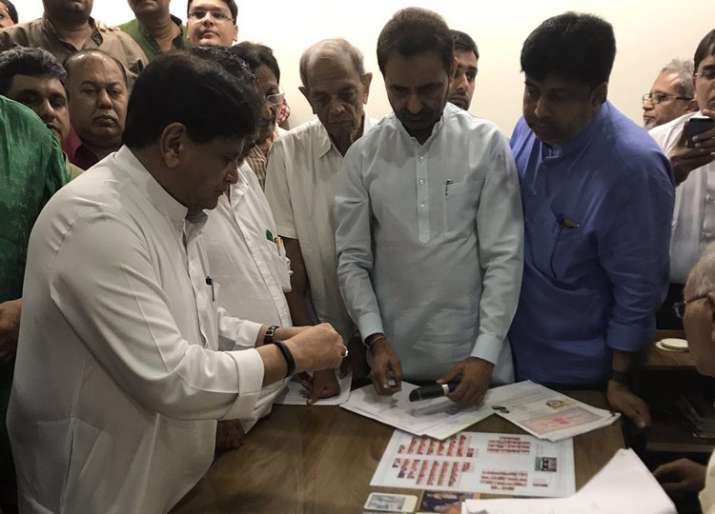 Ahmed Patel has questioned allowing NOTA post notification
