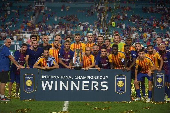 El Classico Fc Barcelona Defeat Real Madrid 3 2 To Win The International Champions Cup Soccer News India Tv