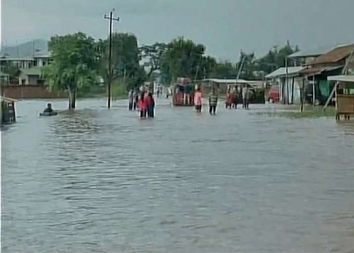 Torrential rain triggers flash flood in Manipur